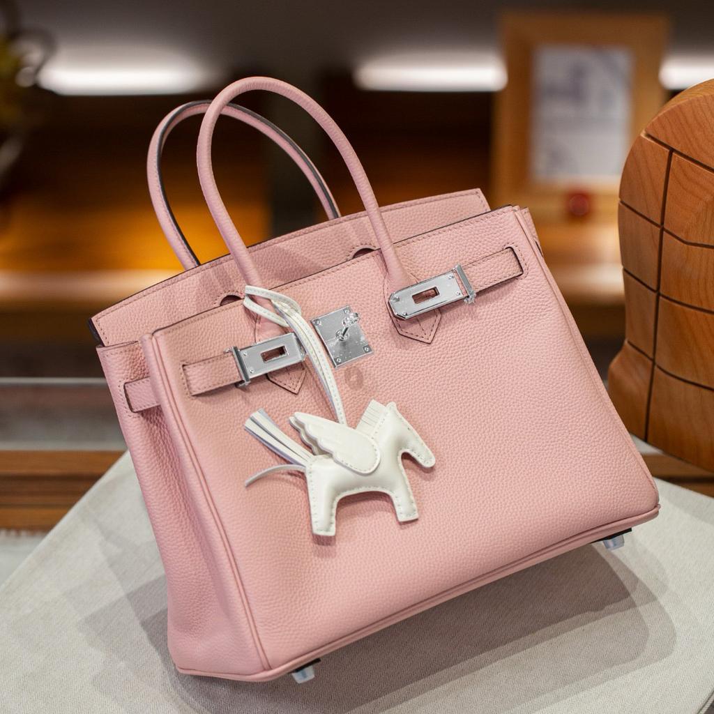 High Ding Litchi vzor Togo hovězí kůže vnitřní šev Safi vlákno Platinová taška Velká kapacita 25/30 Crossbody kabelka