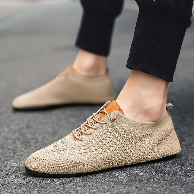 YRZL Mesh Loafers Men Driving Moccasins Thin Bottom Flats Walking Shoes Breathable Non Slip Casual Loafers Summer Mens Shoes
