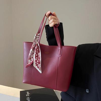 Single High Capacity Soft Leather Shoulder Bag Versatile Bag Simple Style Advanced Feeling Classic