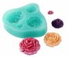 Silicone Mold for Sugar Paste 3D Rose 4 Pcs