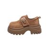 Cowhide version women's new autumn shoes women's muffin thick sole heightening women's shoes single shoes
