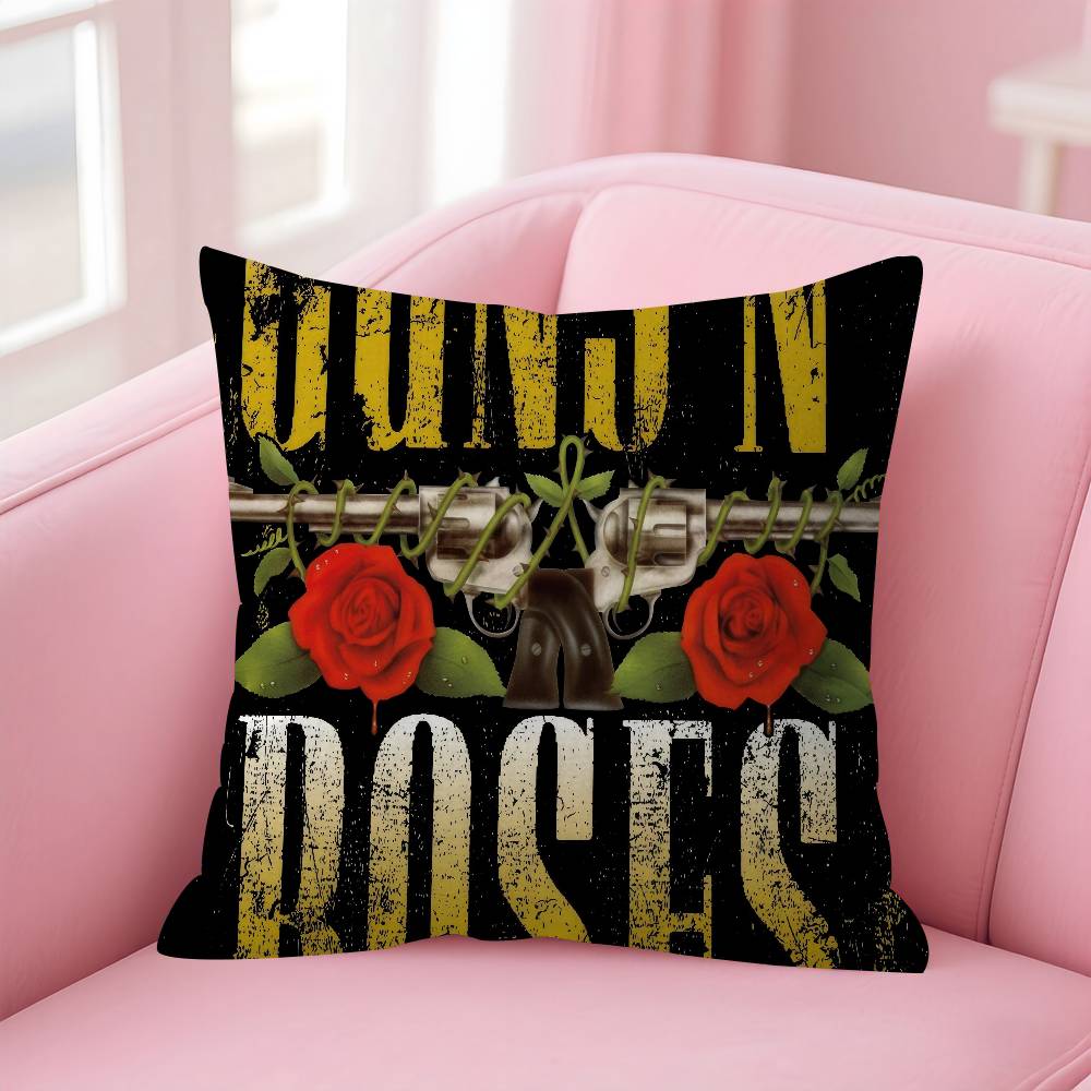 Rock Music Band GGuns N Roses  Personalized Pillow Dust Cover Bedroom Kids Party Decoration Pillowcase Birthday Children Gift