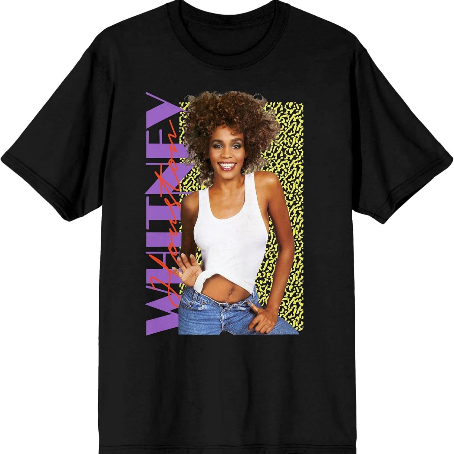 

Bioworld Whitney Houston 90s Script Men s Black T-Shirt XXXXXL чёрный