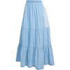 Originals Long Striped Elastic Denim Maxi Skirt Women Skirts KY8113