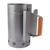 Grill Chimney Starter Wood Handle Compact Barbecue Chimney Starter for Outdoor Cooking Camping