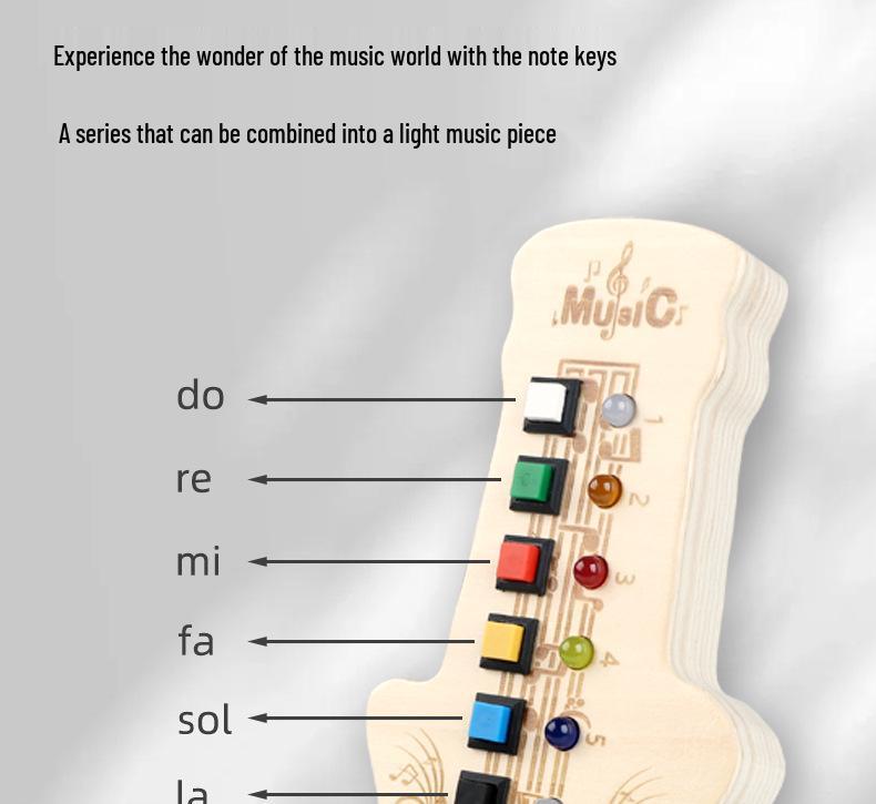 Children's Wooden Guitar Toy for Musicality and Fine Motor Skill Development