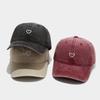 Literary and retro small love embroidery soft top fashion cap women's summer outdoor simple washed baseball cap men's autumn
