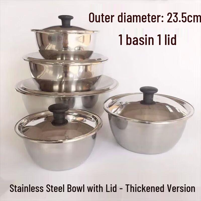 

Stainless Steel Deep Basin with Lid
