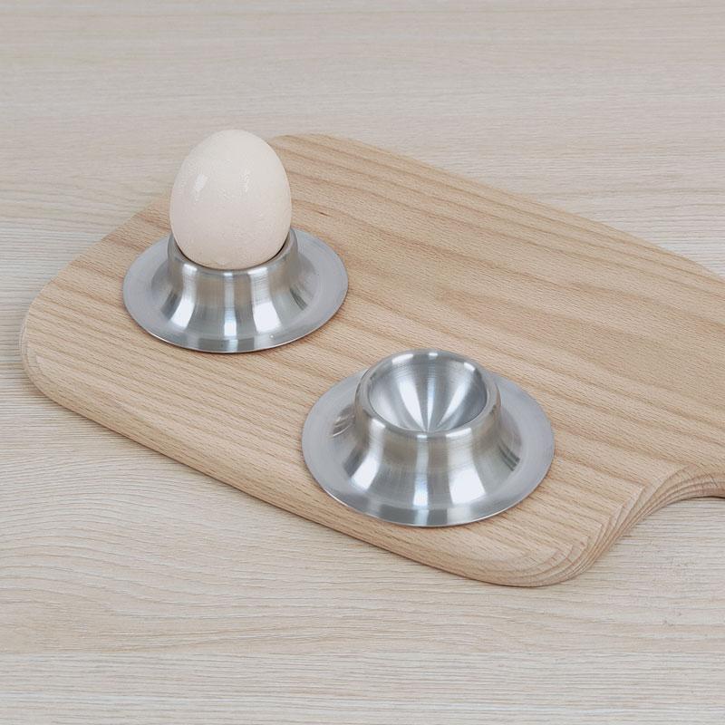 2 pcs 304 stainless steel egg tray household kitchen egg holder hotel buffet egg cup western round 4240₽