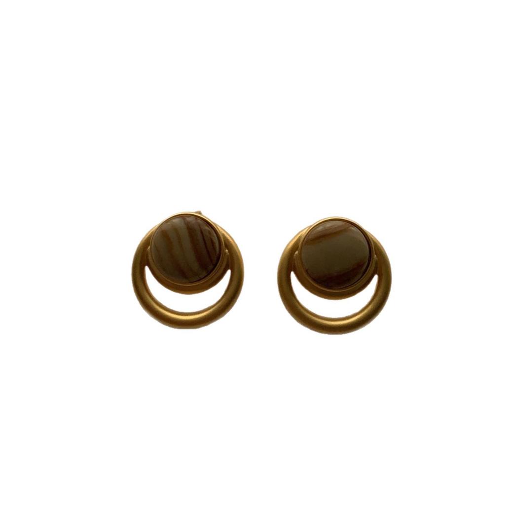 Neat Rings Warm Ore Earrings Earrings Daily Low Luxury Exquisite Advanced Exquisite Commuter Personalized Earrings