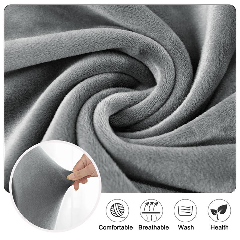 Velvet Chair Cover Stretch Dining Chair Cover Winter Warm Long Back Chair Cover Washable For Kitchen Home Hotel Wedding 1 Pcs