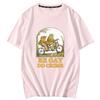 Harajuku Print Ride Bike Frog T-shirt Men Spring Summer Short Sleeve Female Black Basic Street Clothing Male Casual Loose Tshirt