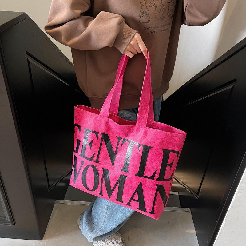 Handbag Women's 2025 Spring New Trendy Korean Version Simple Casual Shoulder Bag Large Capacity Tote Bag Fashion Big Bag