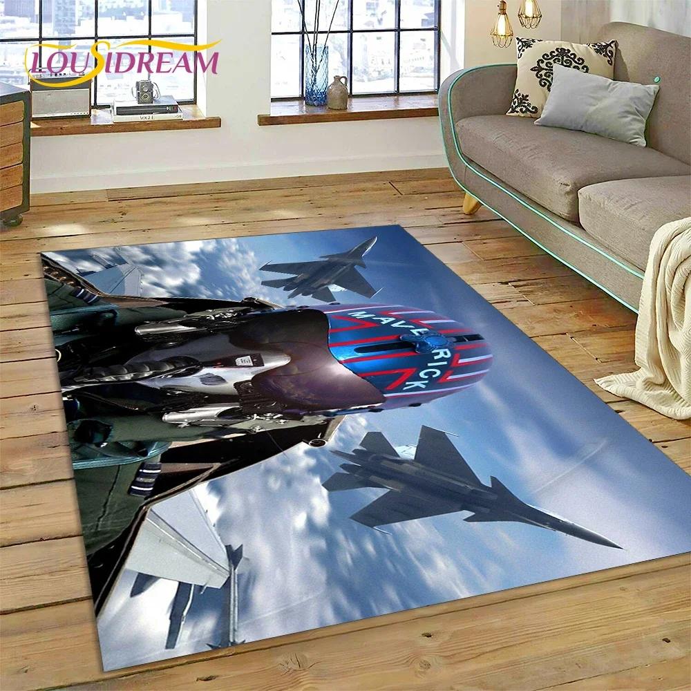 Top Gun Sign Tom Cruise Fighter Carpet Rug for Bedroom Living Room Home Sofa Decoration,Children Game Large Decor Floor Mat Gift