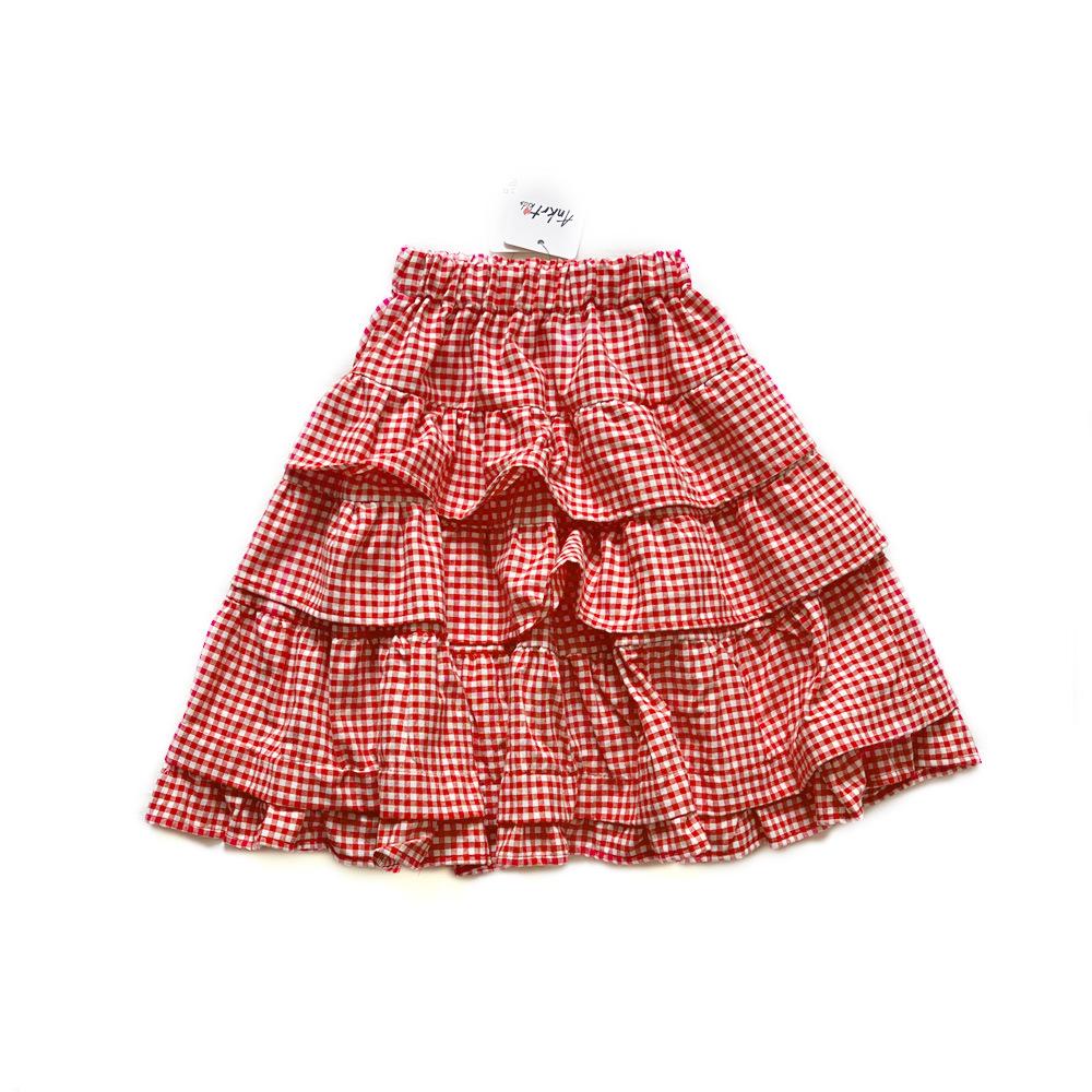 ANKRT Herbst-Winter Eltern-Kind Japanisch-Koreanischer Stil Mädchen Weihnachten Spitze Rot Kariert Kleid