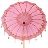 Balinese Sun Umbrella with Base Pink Ø 180 190 Cm