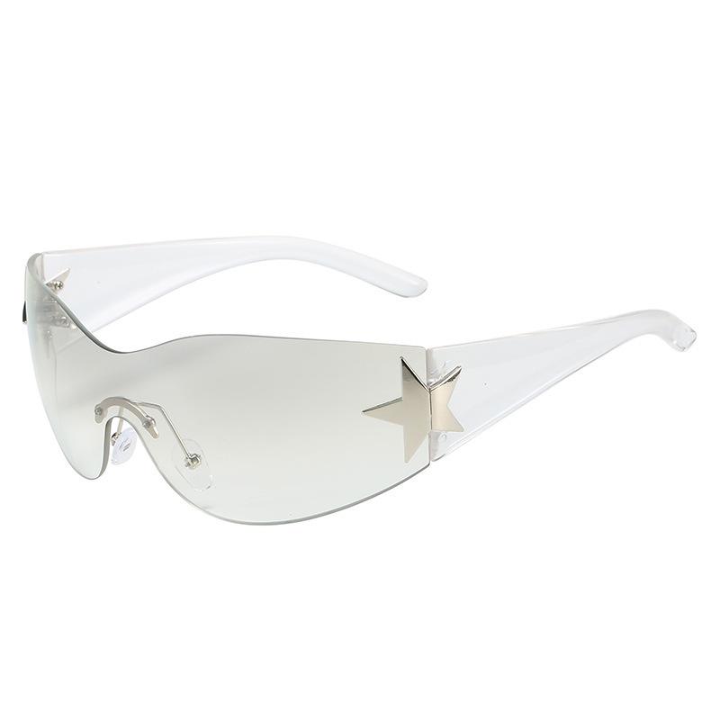 Y2K Sports Sunglasses with Star Design