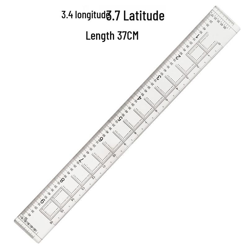 Geographic Coordinate Map Measurement Ruler 37cm