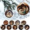 Religious Art 2D Flat Jesus Birth Pendant Relief Effect Sign Ornaments Nativity Scene Decoration Acrylic Christmas Ideal Decor