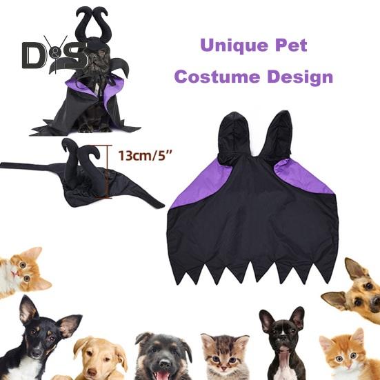 Pet Costume Set Dog Halloween Witch Clothes Cat Cloak Funny Dog Wizard Outfit Mantle Apparel Cosplay Dress for Halloween Party Christmas