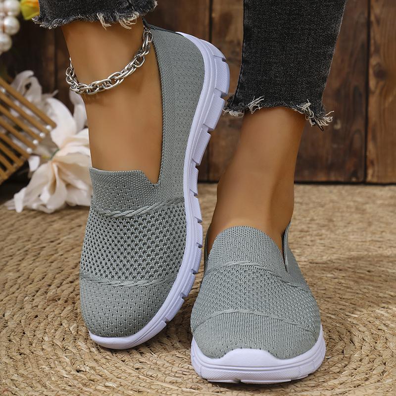Modne Damskie Sneakersy Letnie Siateczkowe Oddychające Sneakersy Damskie Lekkie Wsuwane Płaskie Platformowe Casualowe Mokasyny Antypoślizgowe Buty do Chodzenia Damskie