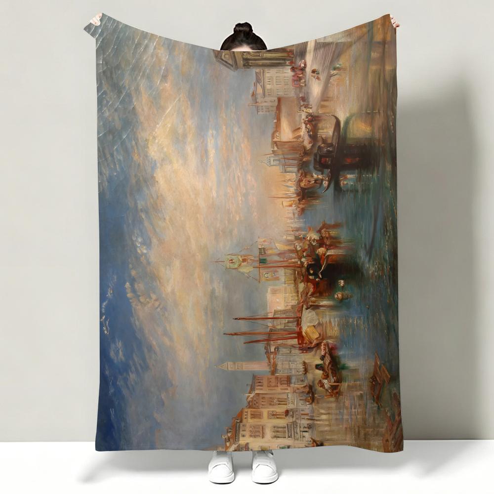 Joseph Mallord William Turner Throw Soft Warm Flannel Throw Blanket Multiuse for Sofa Bed Office Nap