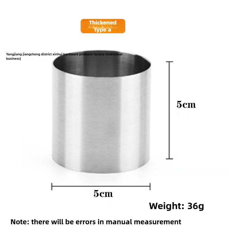 Stainless Steel Round Mousse Circle Seamless Dumplings Biscuits Cake Mold Four-piece Jelly Setting Mold Baking Tool