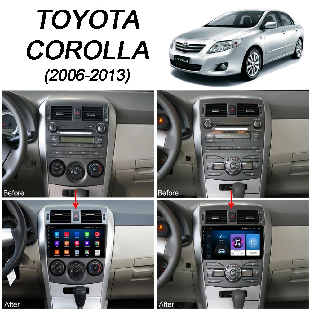 2Din Car Radio Navigation GPS Multimedia Video Player For Toyota Corolla E140 E150 2006 2007-2013 Carplay Stereo Android