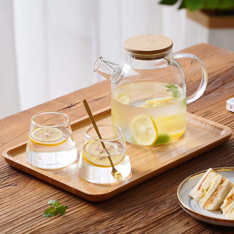 Natural Oak Tray Rectangular European Solid Wood Plate Household Tea Cup Storage Tray Cake Bread Fruit Snack Plate