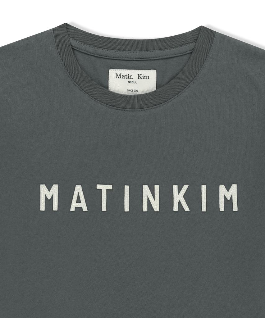 Mattengkim Applique Felt Logo Top In Charcoal