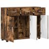 FLORIN Sideboard with Door Smoked Oak Finish 88.5 X 30.5 X 73 Cm