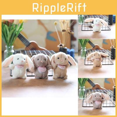 Super Soft Stuffed Bunny Keychain Adorable Plush Bag Charm Animal Toy