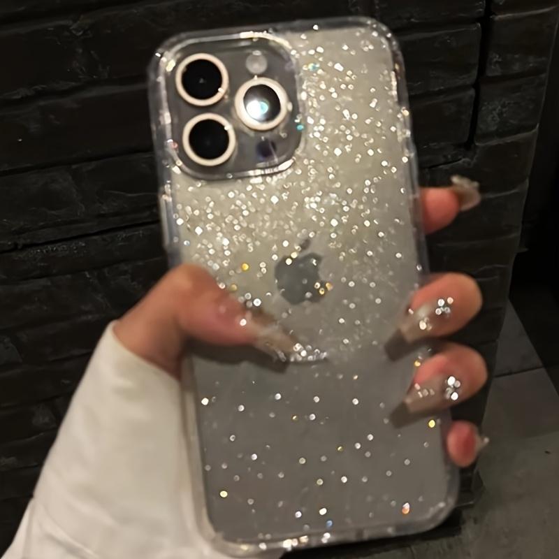Transparent Glitter Phone Case For iPhone 18 17 16 15 14 13 12 Pro Max 16 15 14 Plus 17E Air SIlicone Shockproof Soft TPU Cover