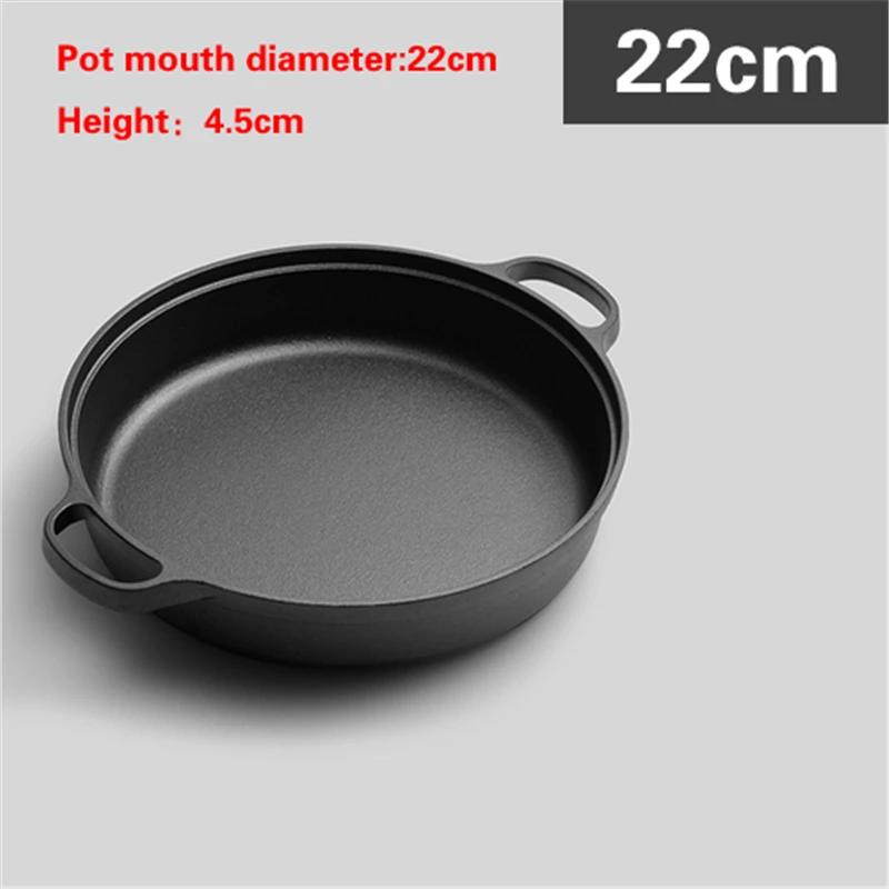 

Сковорода с антипригарным покрытием Блинница без покрытия Утолщенная чугунная кастрюля с ручным управлением Вок-сковорода Чугунный вок Кастрюля с чугунным дном Чугунная сковорода