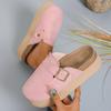 Fashion Retro Fashion Women Shoes Thick-Soled Solid Color Slingback Shoes Soft Soled Home Shoes Suede Clogs Sandals Spring and Autumn