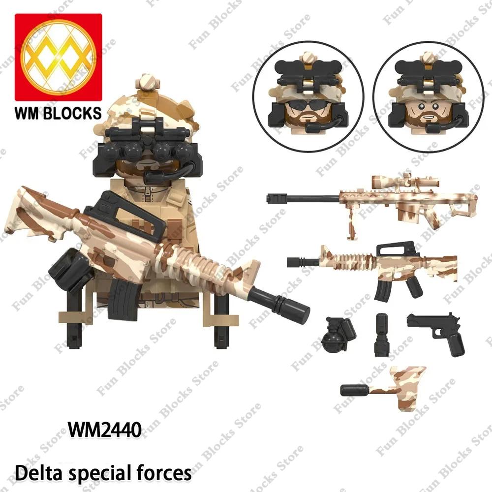 Hot Military Building Blocks Ghost Special Forces Soldiers Action Figures Bandits Accessories Gun Weapons Mini Dolls Bricks Toys