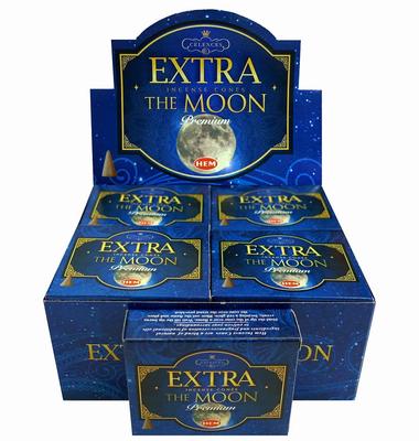 Incenso a Cono Luna Extra, Set da 12 Scatole, Circa 10 Coni per Scatola