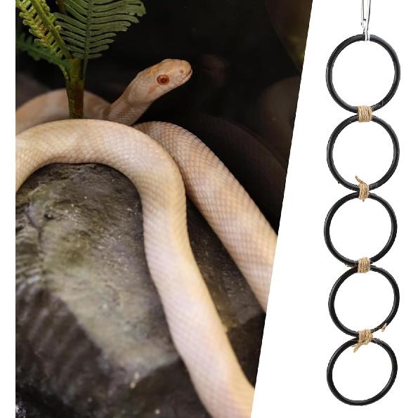 Snake Climbing Rings, Ball Python Enclosure Enrichment Ring, Ball Python Tank Accessories, Reptiletank Cage Decor Climbing Accessories for Corn