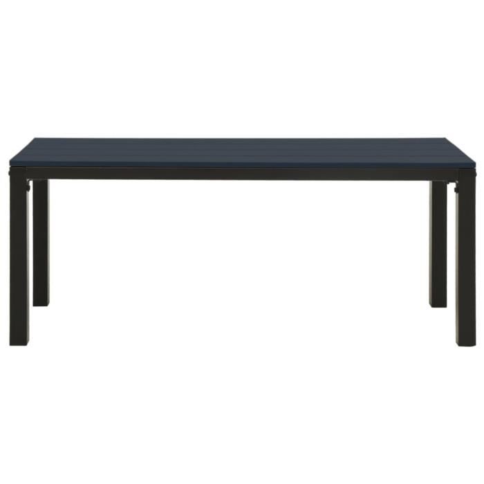 VidaXL Banc de jardin 110 cm Acier et WPC Noir