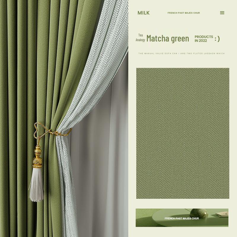 New Milk Tea Corduroy Curtains: Thick, High-Shading Curtains for Bedrooms