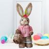 Charming Bunny Statue Handcrafted Rabbit Sculpture Spring Home Accent