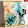 Elegant Peacock Pearl Kit 5D DIY Round Rhinestone Art for Adults Relaxing Handmade Wall Decor Holiday Gift Frameless