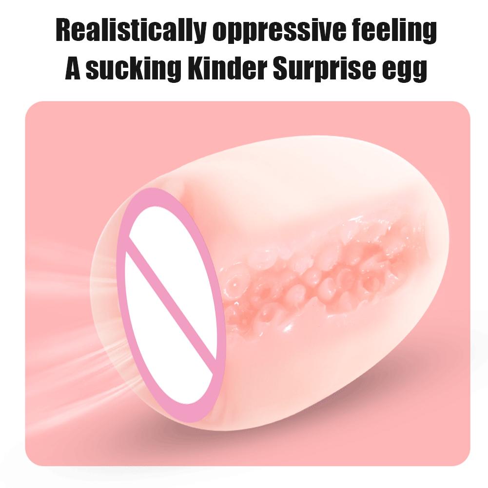 Portable Egg Stimulator Penis Massager Soft Rubber Adult Sex Toys for Men Realistic Vagina Pocket Pussy Mini Cups Masturbator