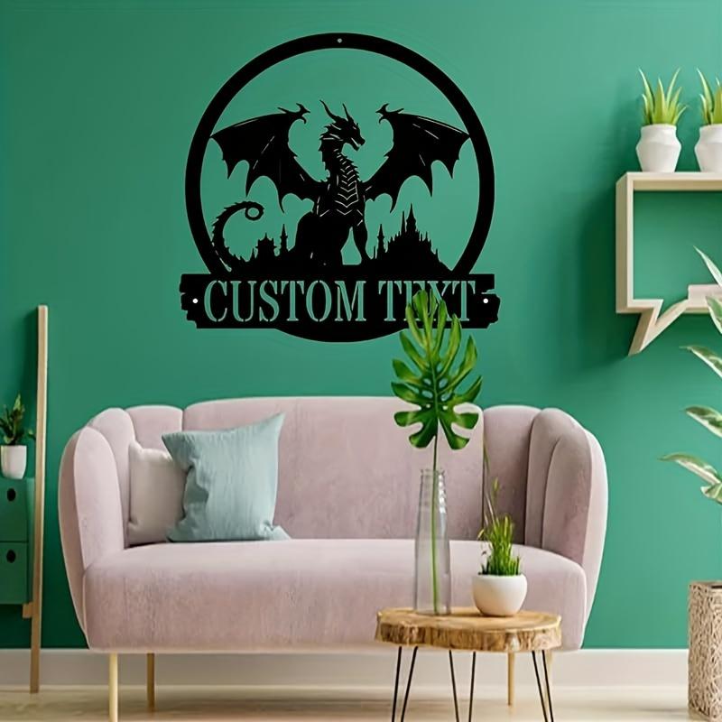 Exquisite Bohemian Dragon Wall Sculpture - Customizable Metal Art, Personalized Home Décor & Gift, Custom Sign