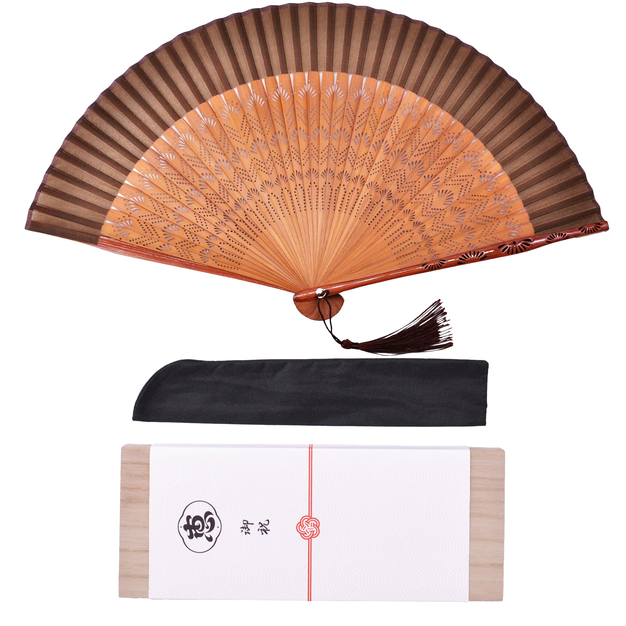 

Коробочка ноши складной веер с волнистым узором a103 темно-коричневый [Keisendo]