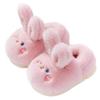 Winterwarme rutschfeste Baumwollpantoffeln für Kinder - Niedliches Hasendesign, Plus Samt, Geeignet für Jungen und Mädchen