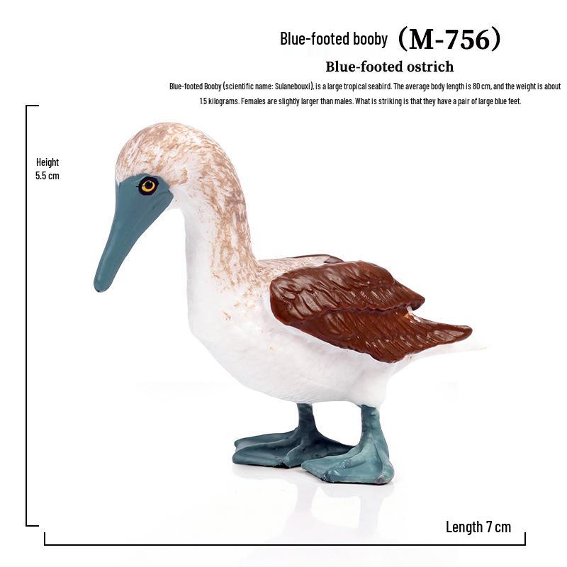 Children's Bird Model Toys: Red-billed Gull, Flamingo, Cormorant, Kingfisher, Blue-footed Booby Ornaments