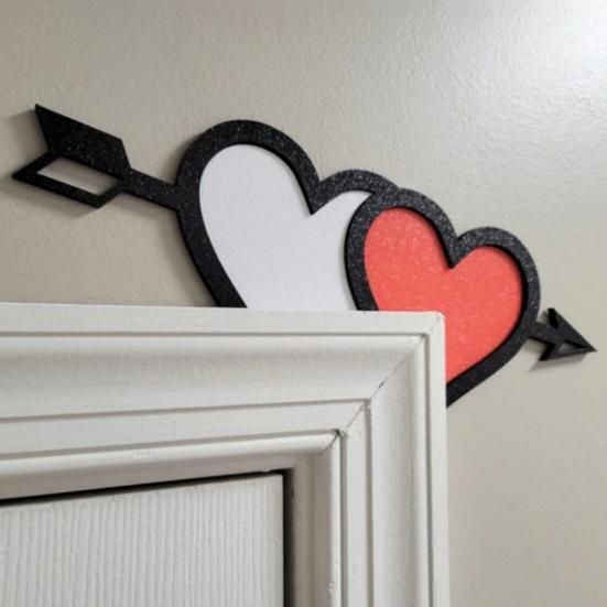 Valentinstag Tür-Eckdekoration, Bauernhaus, rustikales Holz, Liebesherz, Türrahmenschild, Haustürkantenaufsatz, Sitter-Ornament, Partyzubehör