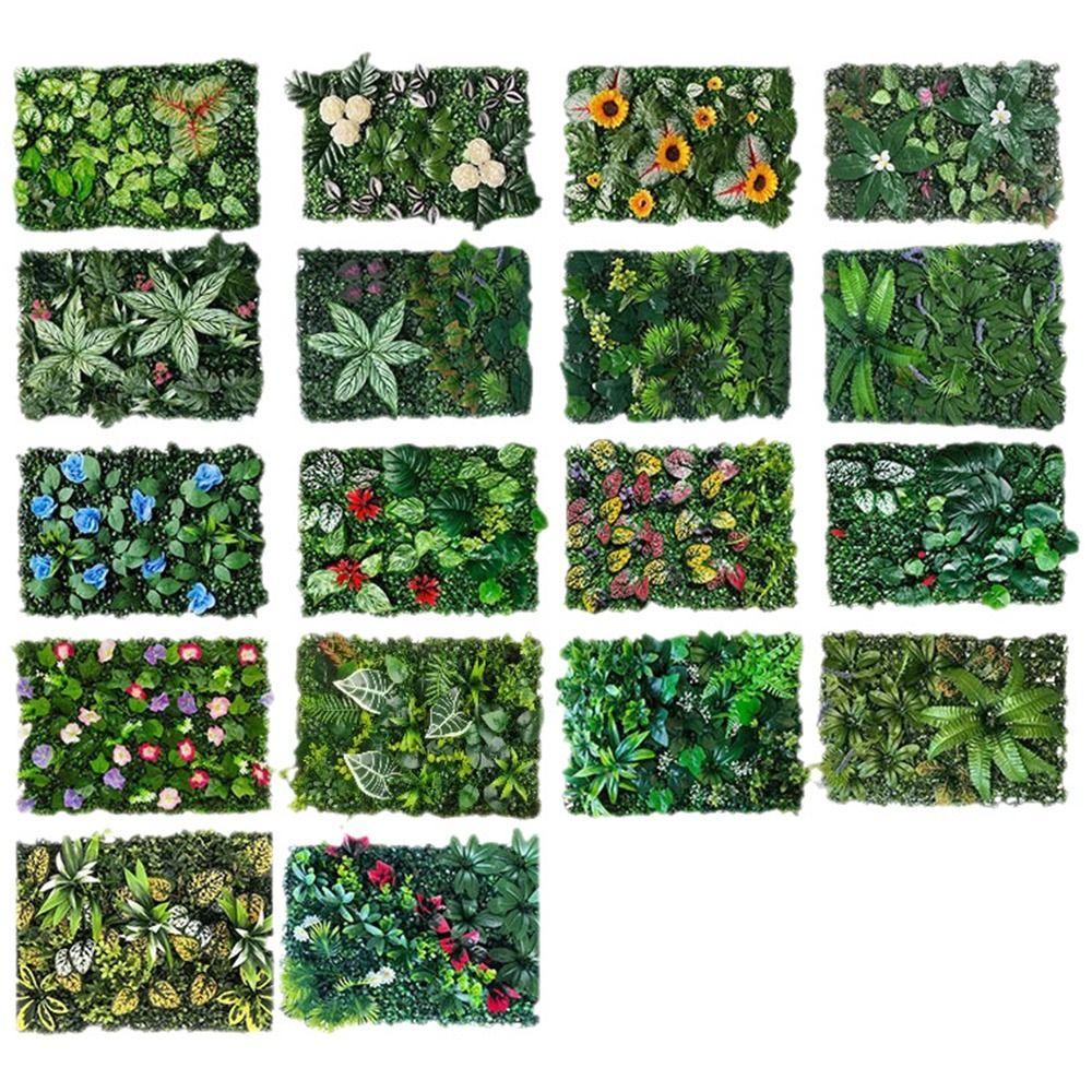 Flower Artificial Plant Wall Panel 60*40cm Artificial Fern Grass  Living Room