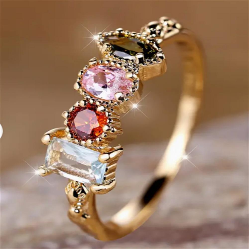 Gorgeous Luxury Rings for Women Wedding Engagement Accessories Unique Female Ring Fashion Jewelry Gifts